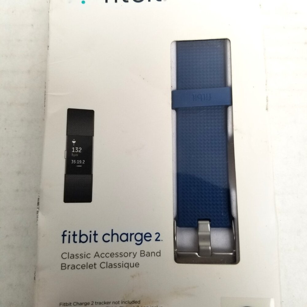 Fitbit Charge 2 Classic Band Large Blue New In Box Accessory Replacement - Picture 3 of 7